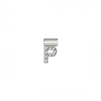 Charm Nomination Donna Sei Mia in Argento Zirconia LETTERA-P - LETTERA-P